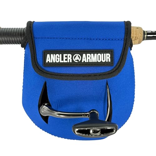 Angler Armour Spinning Reel Cover, Fishing Reel Case, Neoprene Reel Pouch, Spinning Reel Sleeve, Spinning Reel Case, Spinning Reel Protective Sleeve, Fits 1000, 2000, 3000, 3500 Reels (Marine Blue) - color: Marine Blue