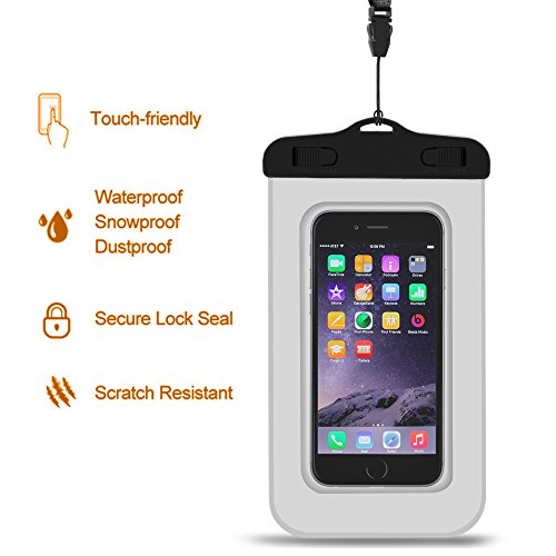 Unigear Dry Bag Waterproof, 2L/5L/10L/20L/30L/40L Floating and Lightweight Bags for Kayaking, Boating, Fishing, Swimming and Camping with Waterproof Phone Case - color: Red, size: 10L