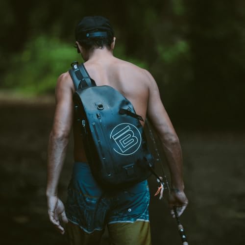 BOTE Highwater Slingpack One Strap Backpack Waterproof Outdoor Dry Bag 20 Liter Capacity Watersport Kayaking Fish Sling Snow - color: Black