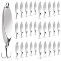 Fishing Lures Fishing Spoons, 5pcs/25pcs/30pcs/50pcs Trout Lures Bass Lures Hard Metal Spinner Baits for Salmon Bass Trout - color: 30PCS