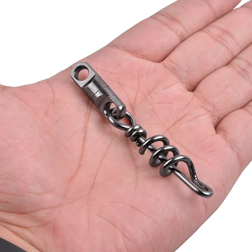 Fishing Corkscrew Swivels, 750lbs Heavy Duty Quick Release Big Game Connector Dredge for Saltwater Freshwater