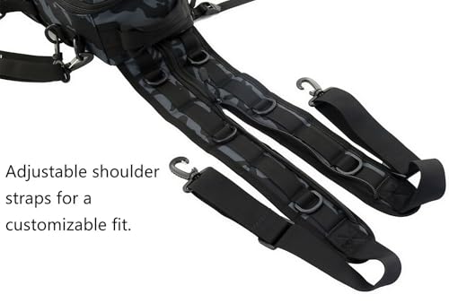 Tactical 10L MOLLE Bag for Fishing Trekking Survival Camping Fitness | Multiple independent pockets, tackle box slots,High-strength nylon,Multiple independent pockets, tackle box slots - color: Camo