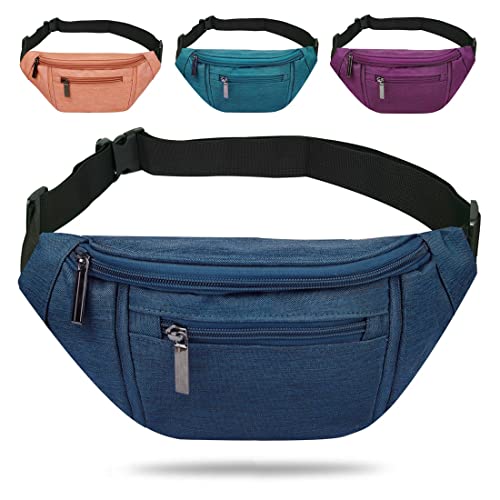 AIKENDO Fanny Pack for Men Women, Crossbody Waist Bag Pack Phone Bag | Belt Bag for Travel Walking Running Hiking Cycling, Adjustable Lightweight Hip Pack, Easy Carry Any Phone,Wallet(Dark blue) - color: Dark blue