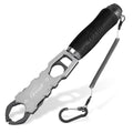 11.5" Fish Lip Gripper with Scale, Max 40lbs Scale, 360° Swivel Non-Slip Handle, Fish Grabber Control Tool for Safe, Hook Removal, Easy Catch & Release, Fishing Gifts for Men Women - color: Black