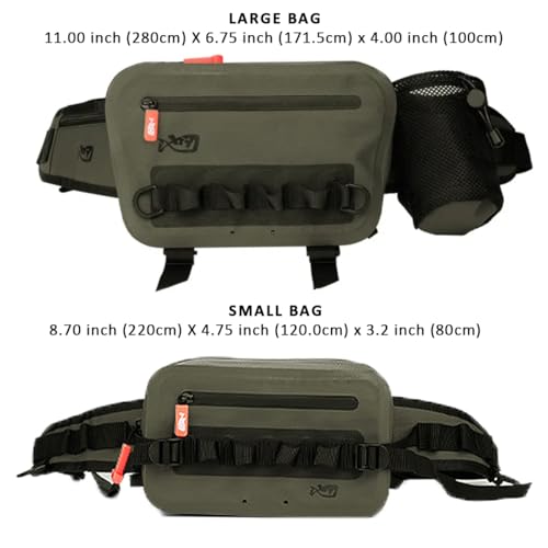 Waterproof Fishing Fanny Pack, Fly Fishing Chest Pack or Waist Pack. Fishing Tackle Bag Small