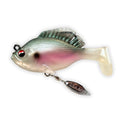 USA Bass Tackle - Hand Poured Underspin Gill - Weedless Gilly Paddletail Sleeper Swimbait with Bass-Tech Soft Plastic & Owner Mega Jig Hook Largemouth Smallmouth Spotted Bass - color: Washed Gill, size: 3/8