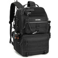 SKYSPER Tackle Backpack Fishing Bags with Rod Holder, 40L Water-Resistant Tackle Box Storage Bag for Fishing Gear Lures(Black) - color: Black