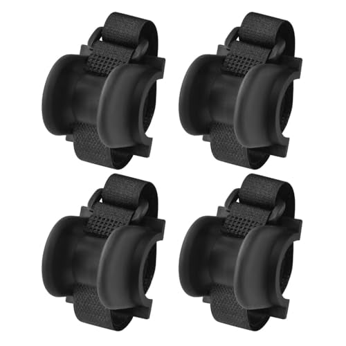 MiOYOOW 4PCS Fishing Rod Holders for Railings, Portable Fishing Pole Holders for Bridge Railings Ship Railings Seaside Guardrails - color: Arc bottom black