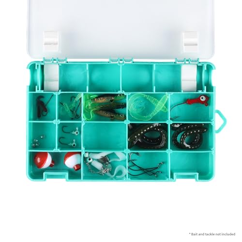 Shakespeare Tacklebox Fishing Tackle Storage, Green Swirl, 4-Pack, Customizable, Dual-Latching System, Built-In Rod Holder, Compact, Lightweight - style: 4pk Green Swirl