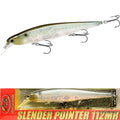 LUCKY CRAFT Slender Pointer 112 MR Fishing Lure, 4.5" Suspending Jerkbait, 4-5 ft Depth, Long Casting, Freshwater Trout and Bass Lures, Bass Fishing Gear and Tournament Hard Bait - color: 338 Live Ghost Minnow