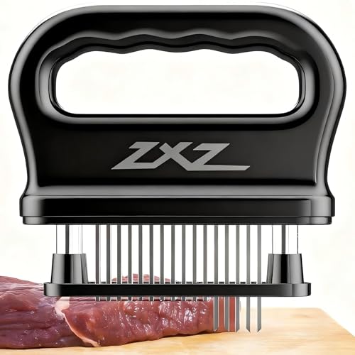 ZXZ Meat Tenderizer, 48 Stainless Steel Sharp Needle Blade, Heavy Duty Cooking Tool for Tenderizing Beef, Turkey, Chicken, Steak, Veal, Pork, Fish. - size: Regular