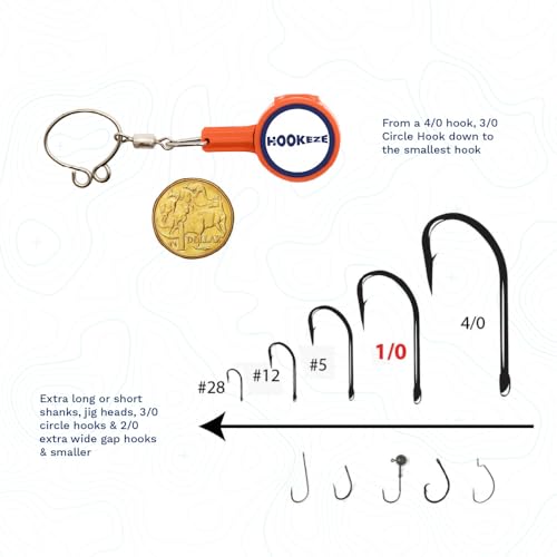 HOOK-EZE Fishing Knot Tying Tool | Protect from Fish Hooks | Tie Fishing Knots Easily | Cool Gadgets for Fishermen | Ice Fly Fishing | Fishing Accessories for Beginner Anglers | Nail Knot Tool - color: Orange, style: Standard