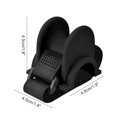 MiOYOOW 4PCS Fishing Rod Holders for Railings, Portable Fishing Pole Holders for Bridge Railings Ship Railings Seaside Guardrails - color: Arc bottom black
