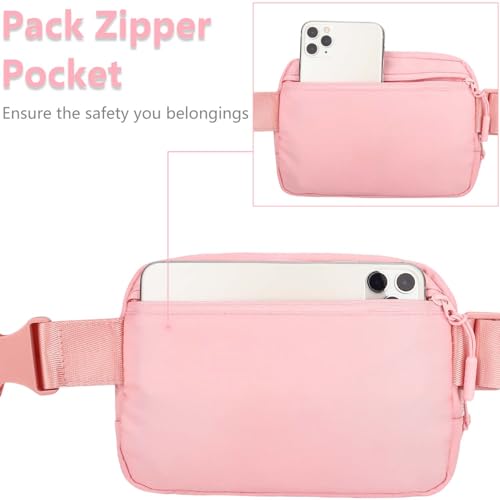 Belt Bag Fanny Pack for Teen Girl Women - Girls Initia Fanny Pack Ages 8-12 Teen Birthday Gifts Small Waist Packs Trendy Kids Fanny Pack Q - color: Pink, style: Q