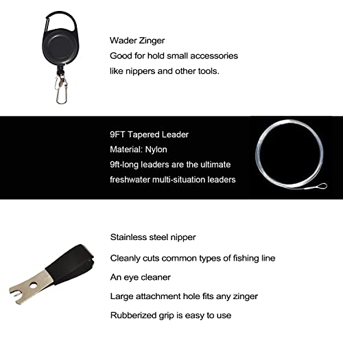 Aventik Extreme Fly Fishing Combo Kit 0/1/2/3/4/5/6 Weight Starter Fly Fishing Rod and Reel Kit Outfit with One Travel Case - style: 9'0'' Lw5/6 Fly Rod Kit