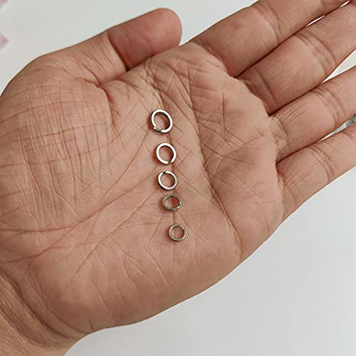 200 PCS Stainless Steel Fishing Split Rings Fishing Lures Connector Flat Stainless Steel Split Ring for Mini Key Chain Rings Open Jump Rings Connectors for Jewlery Making Findings Fishing