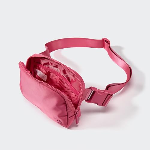 Pander Two Way Zipper Fanny Pack Nylon Everywhere Belt Bag for Women, Water Repellent Waist Packs, Crossbody Bags with Adjustable Strap (Hot Pink). - color: Hot Pink