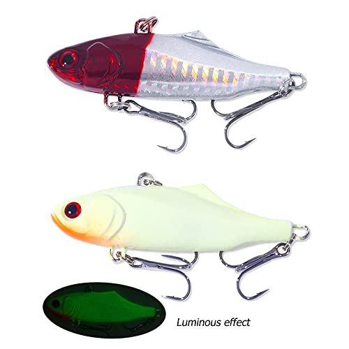 Lipless Crankbait, Rattle Trap Fishing Lures for Freshwater Saltwater, Lipless Crankbaits for Bass Fishing Lure Set for Bass Trout Walleye Redfish Pike, 5pcs with Box - color: C:2.95in/0.8oz/5pcs