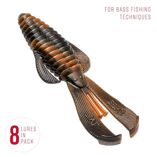 Strike King Rage Bug Fishing Lure, Soft Plastic Grub, Unique Design, Subtle Action - color: Crawdaddy, size: 3.5"