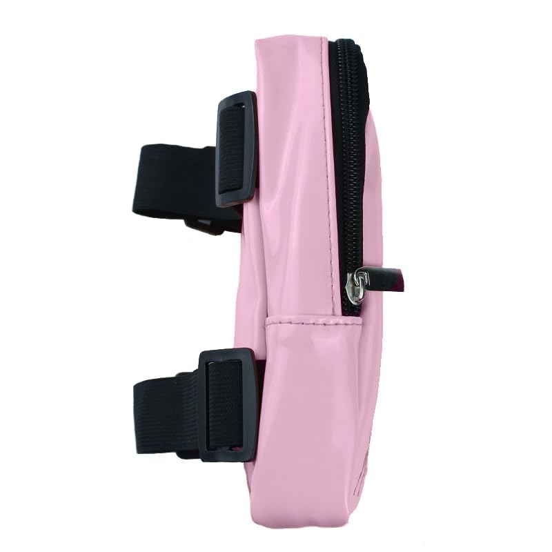 Glossy Thigh Bag | Leg Harness for Women | Outdoor Leg Pouch | Carnival Hiking Travel Fanny Pack with Adjustable Straps | Light Pink - color: Pink (light pink)