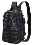 Tactical 10L MOLLE Bag for Fishing Trekking Survival Camping Fitness | Multiple independent pockets, tackle box slots,High-strength nylon,Multiple independent pockets, tackle box slots - color: Camo