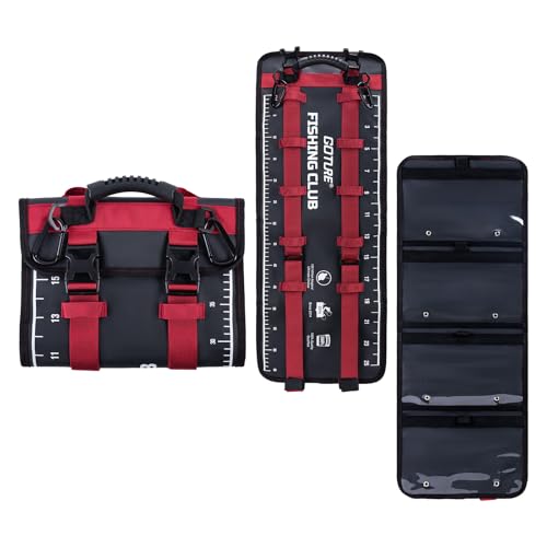 Goture Roll-Up Waterproof Saltwater Lure Bag Fishing Tackle Wrap | Dual-mode tactical suspension system for backpacks or boat rails, ensuring instant hands-free gear access and mobility