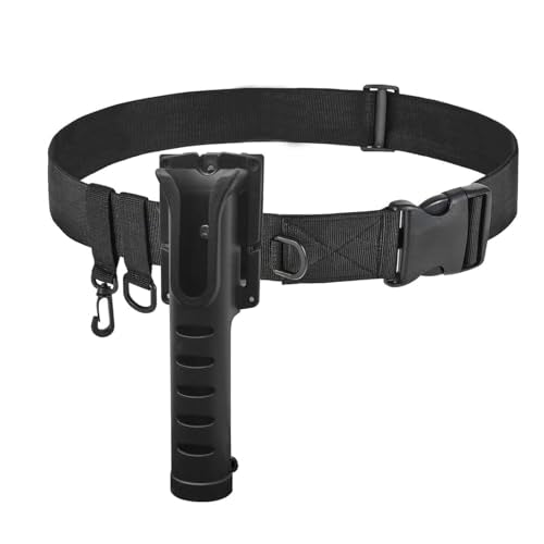Adjustable Fishing Belt Rod Holder,3rd Hand Belt Clip Rod Holder,Fishing Wading Belt，Innovative 360°Rotating Design