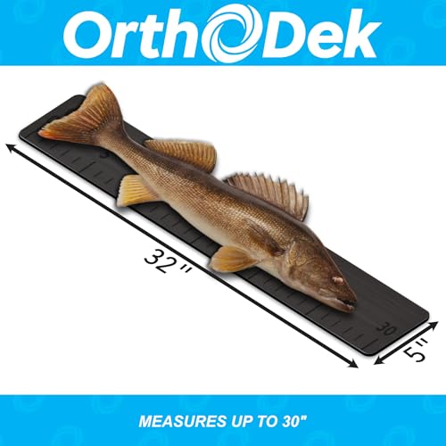 30" Fish Ruler for Boats, Laser Engraved Peel and Stick EVA Foam Fish Measuring Board, Fishing Measurement Tape for Fishing Boats, Yachts, Kayaks - color: Charcoal