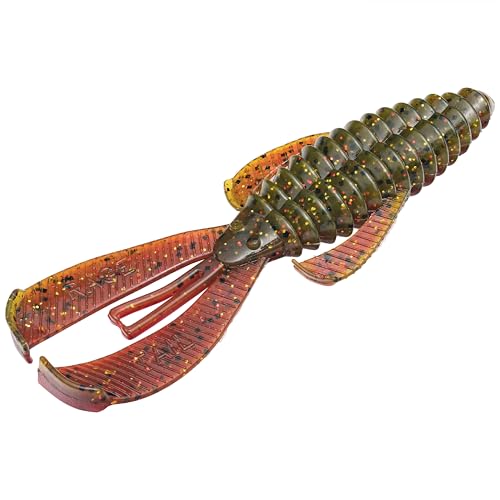 Strike King Rage Bug Fishing Lure, Soft Plastic Grub, Unique Design, Subtle Action - color: Falcon Lake Craw, size: 4"