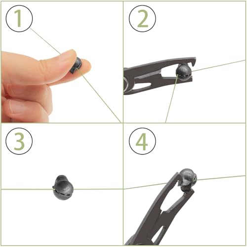 250/180Pcs Split Shot Fishing Weights Sinkers, Round Open Mouth Design Fishing Weight Clip on Sinker Weight Freshwater Saltwater Fishing Accessories Gift for Fishing Lovers - color: 250pcs - 0.02oz/0.04oz/0.07oz/0.09oz/0.11oz/0.14oz