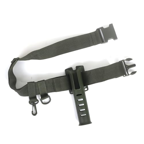 Slide-in Fishing Rod Hip Holster: 2pcs Hands-Free Waist Rod Holder Pole Gear with Stash Pocket for Fly & Bank Fishing - color: Green tube
