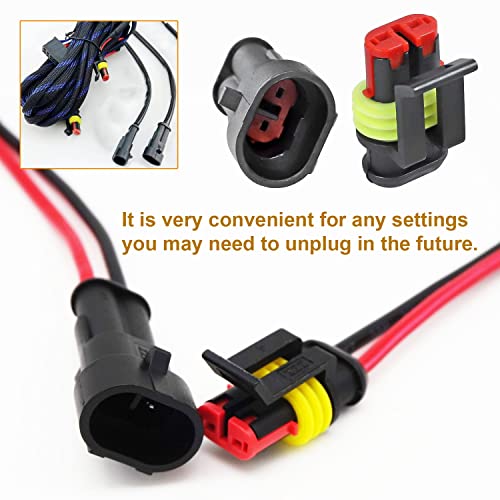 800Pcs 50 Sets Waterproof Automotive Electrical Connectors Automotive Electrical Wire Connectors Plug Kit 1/2/3/4/5/6 Pin Waterproof Connectors - style: 800 pcs