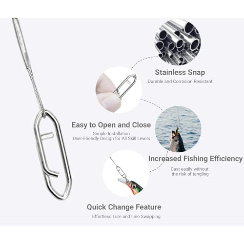 QISHUO Heavy Steel Fishing Leader Saltwater High Strength Wire Leader Line Bait Freshwater Fishing Leaders Stainless White Nickel - size: Size #5 (11.8in-60lb) 30pcs