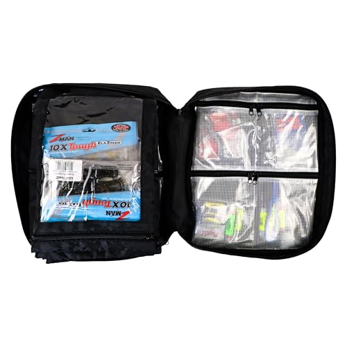 YakAttack 14” x 12” HD Bait Binder | Large Soft Bait Organizer & Fishing Lure Storage Case | Heavy-Duty Imported Tackle Bag for Plastics, Tools & Gear | Ideal for Kayak & Boat Anglers | Fishing Wallet - size: 14" x 14"