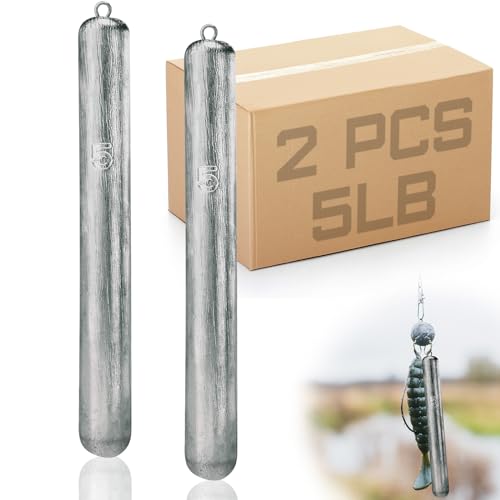Gemscream Deep Drop Fishing Weight Metal Fishing Weights Drop Shot Weights Fishing Sinkers Drop Shot Weight for Saltwater Freshwater Fishing - size: 5 lb