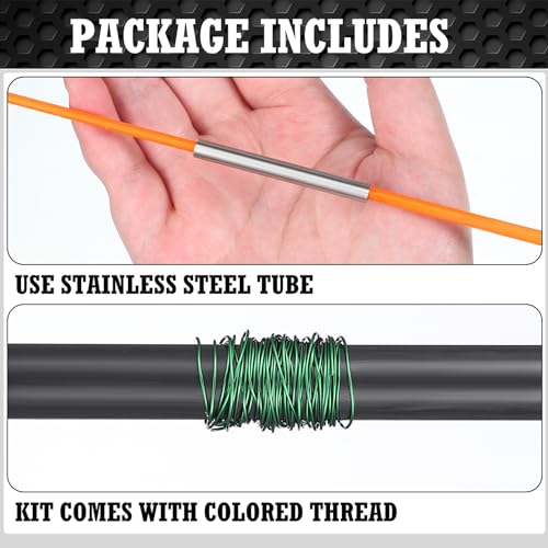 Threlaco 14 Pcs Fishing Rod Repair Kit Includes 2 Pcs Rod Wrapping and Winding Machine Set 2 Epoxy Resin Adhesive 2 Thread 1 Tape 5 Brush 1 Scissor 1 Sand Paper Fishing Rod Building Winding Tool