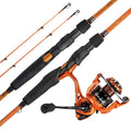 KastKing Lethal Blaze Twin-tip Fishing Rod and Reel Combo, Spinning & Baitcaster Combo, Flame Pattern Design, IM6 Graphite 2Pc Rod with Backup Tip Section, Stainless-Steel Guides, EVA Handle - style: Spin-6'8" Ml-2000 Reel (2pcs+extra Tip)