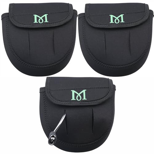 MIZUGIWA Spinning Reels Cover Case Bag Pouch Glove Fits 200 500 1000 2000 3000 4000 5000 6000 Series - style: L(4000 5000 6000)-3pcs
