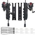 Aventik 2/4pcs Tube Fishing Rod Holders for Boat Truck Tool Box with Tool Slot, Wall Mount Fishing Pole Holders with Screws - style: 4 Pole