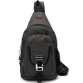 NICGID Sling Bag Chest Shoulder Backpack Crossbody Bags for Tablet Laptop Outdoor Hiking Men Women - color: Black-2664