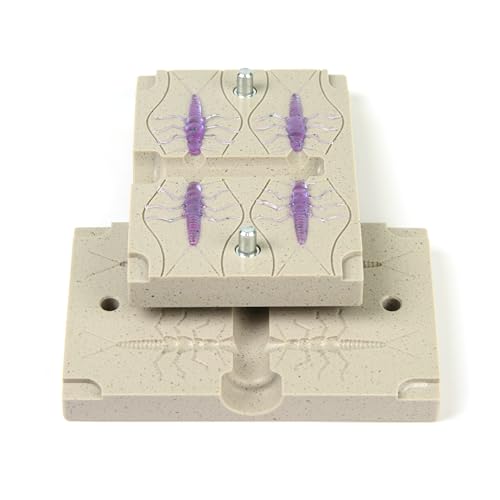 best_nj Four Cavity Lure Mold Soft Plastiс Lure Making Injection Molds for DIY Fishing Lures StoneFly 1.5"