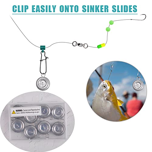 Disc Sinkers Fishing Weights Coin Sinkers Saltwater Surf Fishing Weights Bottom Fishing Drifting Trolling Catfishing Fishing Sinkers Weights Saltwater Tackle 1oz 2oz 3oz 4oz 5oz 6oz 8oz - style: 4oz-4pcs