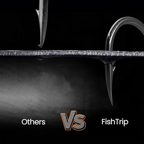FishTrip Octopus Baitholder Fishing Hooks, 50/100pcs Bait Holder Hook Sharp Double Barbed High Carbon Steel Offset Circle Hooks Live Bait Fish Hooks for Freshwater Saltwater Size 8-5/0 - size: 8#_50pcs