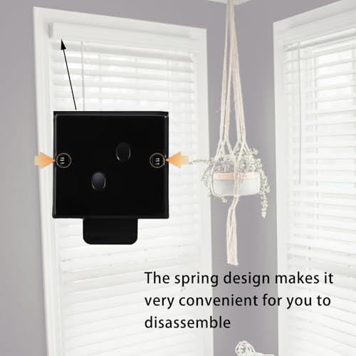 coolaroo Replacement Parts - Outside Mounted Blinds Curtain Rod Bracket Attachment, Vertical Blinds Replacement Parts, Deer Blind Brackets & mini Blind Brackets for Blinds Replacement - color: Black, size: 1 SET