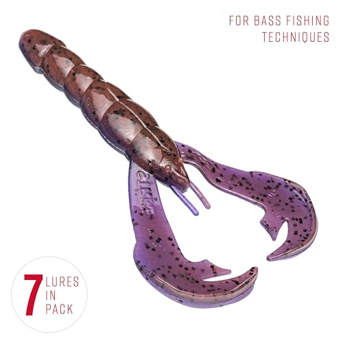 Strike King Rage Tail Craw - color: PB&J, size: 0.145 inch