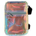 Holographic Thigh Bag | Leg Harness for Women | Outdoor Waist Pouch | Carnival Hiking Travel Fanny Pack with Adjustable Straps | Iridescent - color: Iridescent