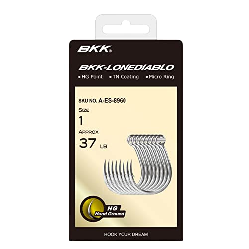 BKK LONEDIABLO Single Lure Hook | 5X | Saltwater Ultra-Antirust Coating | Hand Ground Point | Popping Trolling Stickbaits - size: 11/0#
