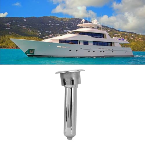 2 in 1 Boat Fishing Rod Cup Holder, Stainless Steel Fishing Rod Holder for Boats, Outrigger Cup Holder for Fishing Rod Holder, 0 Degree/15 Degree/30 Degree - size: 15 Degrees