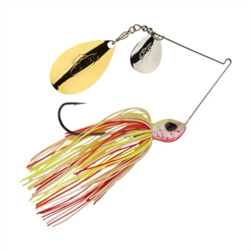 Berkley Power Blade Standard Fishing Spinnerbaits - color: White Chartreuse/Gold, size: 1/4 oz - Colorado