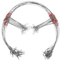 Fishing Leaders Saltwater Tackle Surf Fishing Rigs Bottom Hi-Low Rig High Strength Wire Leader Line with Swivel Snaps Beads Gear Equipment for Lures Bait Hooks - size: 2 arm,12packs